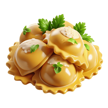 Creamy Ravioli with Fresh Herbs png