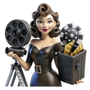 Retro Glam Casino Win Big with Film Reel Fortune png