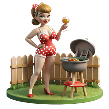 Summertime Pinup BBQ Grill png