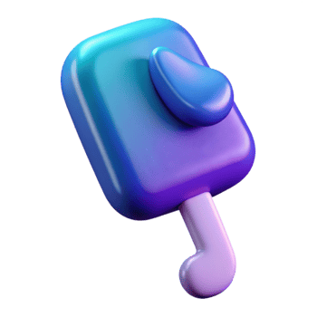 3D Render of a Colorful Popsicle png