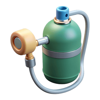Portable Oxygen Tank with Inhalation Device png