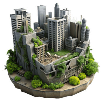Reclaimed Cityscape Natures Urban Conquest png