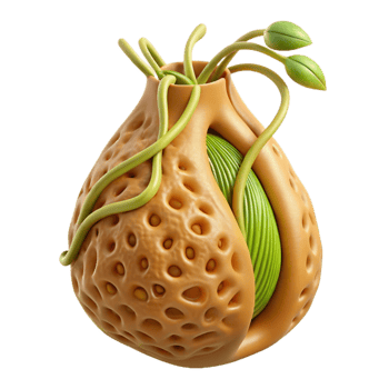 Seed Germination 3D Render of Sprouting Seed png