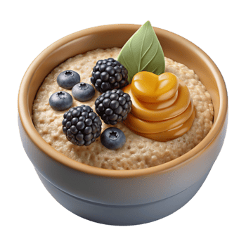 Honey Oatmeal with Berries A Delicious Healthy Breakfast png