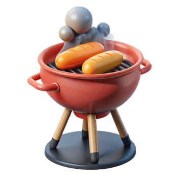 Grilling Sausages A Summertime Cookout png