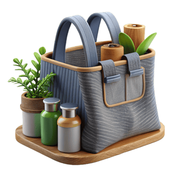 Spa Day Essentials Tote Bag with Self-Care Items png