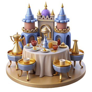 Fairytale Feast A Royal Table Setting png