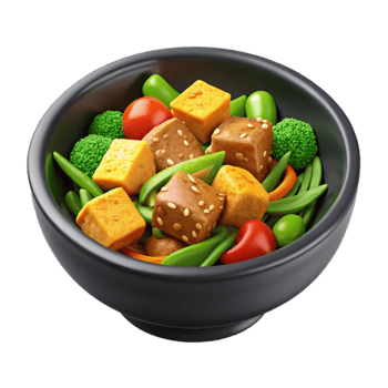 Savory Tofu Veggie Bowl A Delicious Healthy Meal png