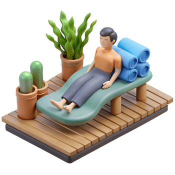 Relaxing on a Deck Serenity, Plants, and Rest png