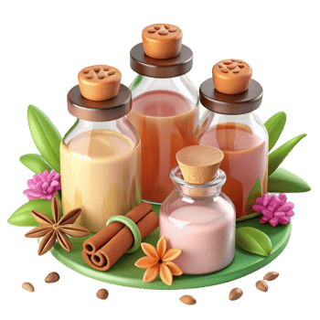 Aromatic Oils Cinnamon, Star Anise, Floral Scents png