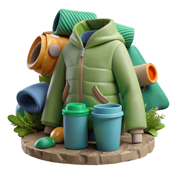 Cozy Winter Outfit Jacket, Mug, and Accessories png