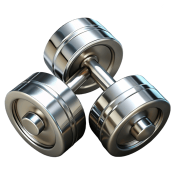 Chrome Dumbbells Fitness, Strength Training, Workout Equipment png
