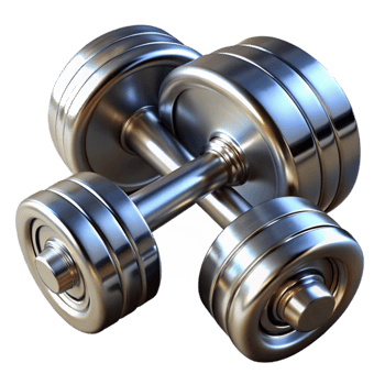 Chrome Dumbbells Strength Training Equipment png