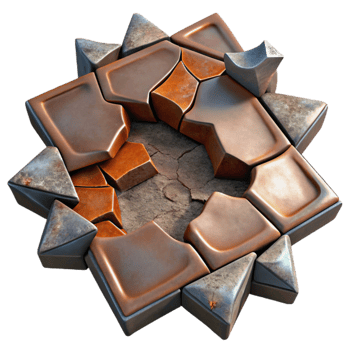 Broken Stone Tile Mosaic Abstract Damaged Texture png