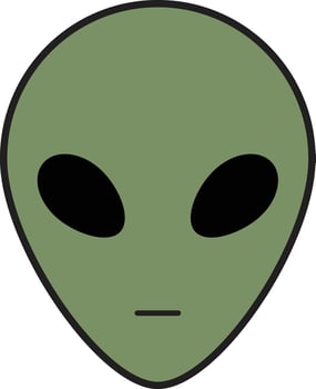 Green Alien Face vector