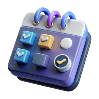 3D Calendar App Task Management Scheduling png