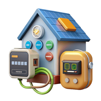 Smart Home Energy Monitoring System Power Usage, Sensors, and BIM Integration png