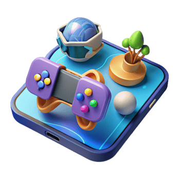 Mobile Gaming Controller, 3D, App, Virtual World, Fun, Casual, Play, Game, Arcade, Colorful png