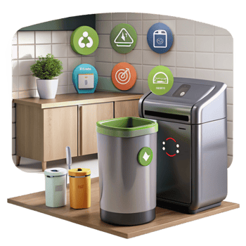 Smart Waste Management System Recycling Disposal Solution png