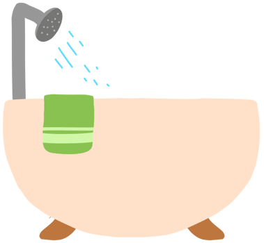 A bathup with towel png