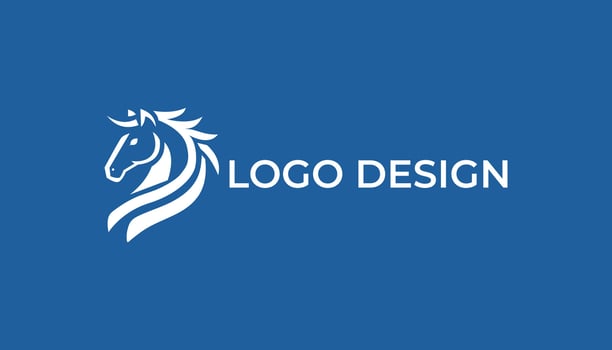 horse logo design simple vector