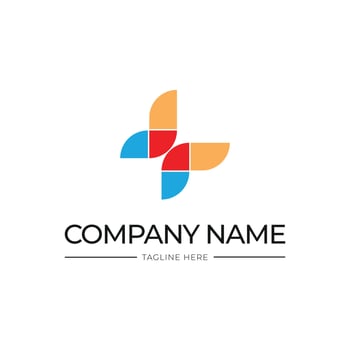 colorful butterfly logo design vector
