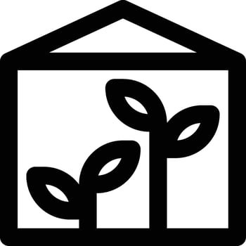 Greenhouse, Agriculture, Ecology Outline Icon vector