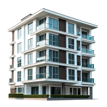Condominium isolate on transparent background png
