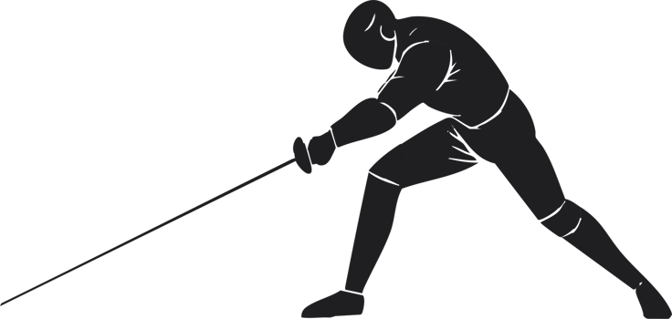 Fencing Silhouette Action Sport Graphic Design png