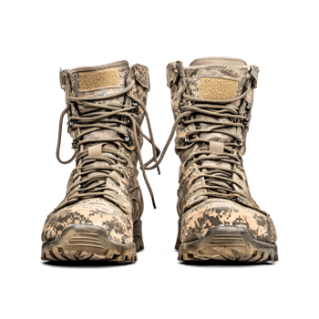 military boots on transparent background png