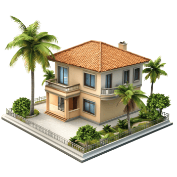 A Villa isolate on transparent background png