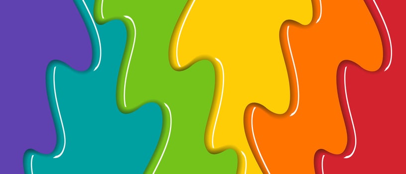 Colorful and glossy paint splatters forming a unique and abstract pattern vector