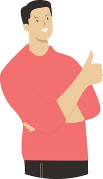 Cheerful People Cartoon Character vector
