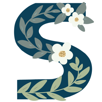 Floral Alphabet letter S png