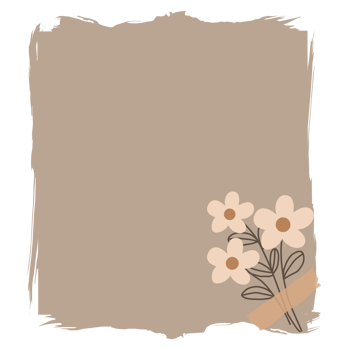 Elegant floral decorative background template, charming beige background featuring delicate flowers, perfect for invitations and greeting cards. png