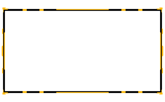 Yellow neon line face-cam overlay for streamer png