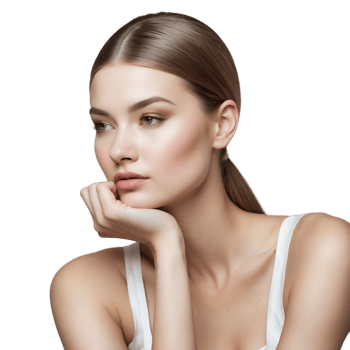 Sophisticated Woman with Smooth Skin Luxury Skincare Concept png
