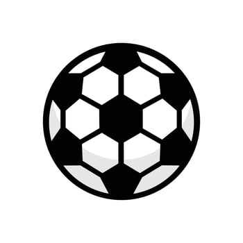 Classic Black and White Soccer Ball Icon vector