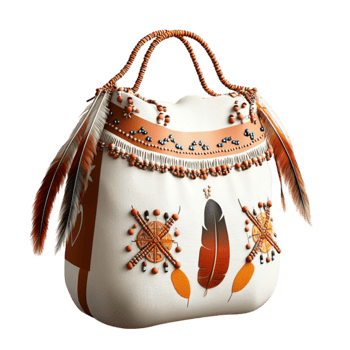 A traditional handbag with intricate tribal beadwork reflects cultural heritage png