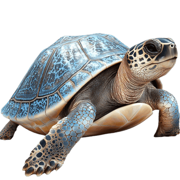 A blueshelled sea turtle with intricate patterns glides gracefully in its natural beauty png