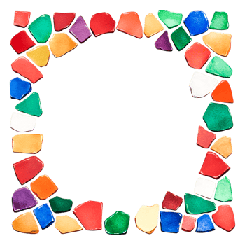 Colorful Gemstone Frame Design for Creative Projects and Displays png