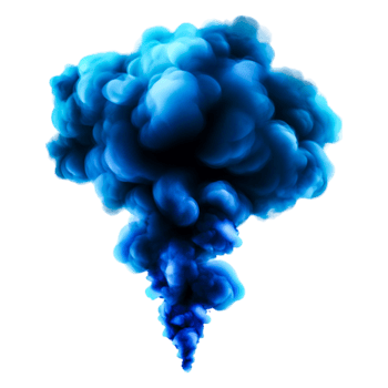 Blue Smoke Cloud Swirling in Abstract Patterns Against png