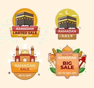 set of template ramadan sale. can be used for business purpose vector