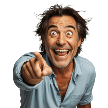 A man pointing at something with his hand png