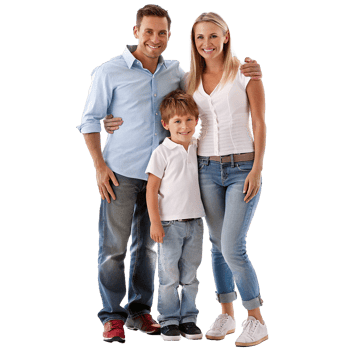 Happy Family Portrait of Caucasian Parents and Son Smiling Together png