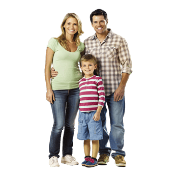 Happy Family Portrait of Mom Dad and Son Smiling Together png
