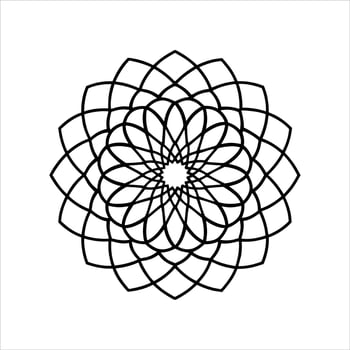 Endless Circle Mandala Line Art vector