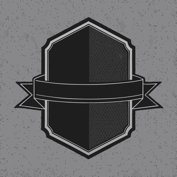 Elevate Your Style with Black Label Grey Textile Text Design vector
