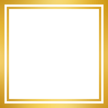 Gold frame. Two layers gold frame. Gold light square border frame. Luxury Greeting card png