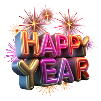 Happy New Year Fireworks Celebration png